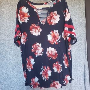 Maurices Womens 3/4 Sleeve Baseball Tee Shirt 2x